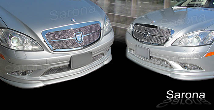 Custom Mercedes S Class  Sedan Front Lip/Splitter (2007 - 2009) - $299.00 (Manufacturer Sarona, Part #MB-002-FA)